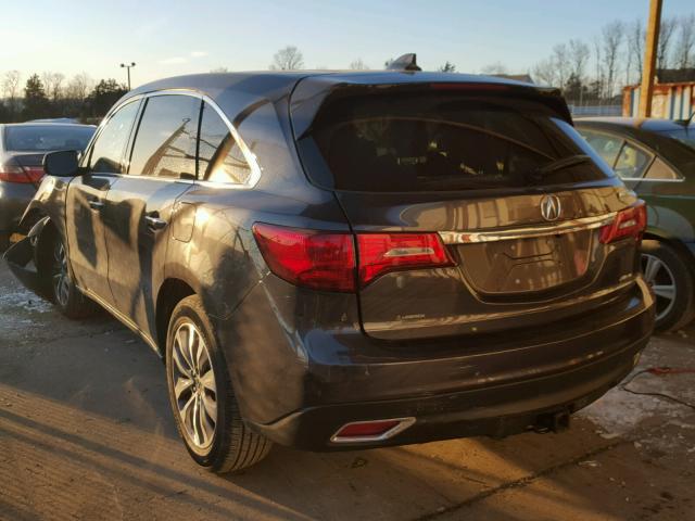 5FRYD4H47GB050149 - 2016 ACURA MDX TECHNO GRAY photo 3