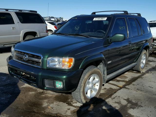 JN8DR09Y82W725768 - 2002 NISSAN PATHFINDER GREEN photo 2