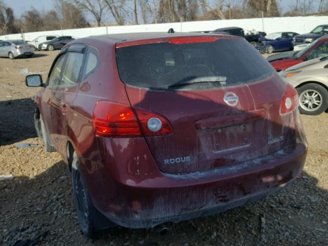 JN8AS58T19W051886 - 2009 NISSAN ROGUE S RED photo 3