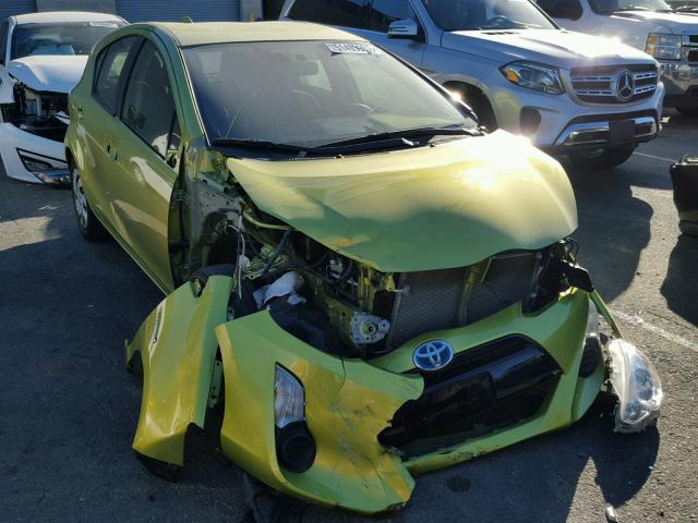 JTDKDTB32F1093581 - 2015 TOYOTA PRIUS C GREEN photo 1