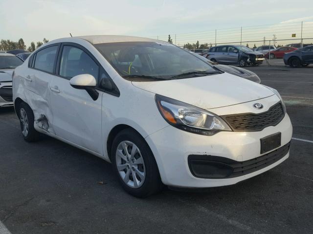 KNADM4A33E6397209 - 2014 KIA RIO LX WHITE photo 1