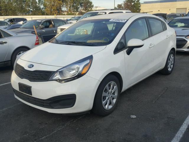 KNADM4A33E6397209 - 2014 KIA RIO LX Սպիտակ լուսանկար 2