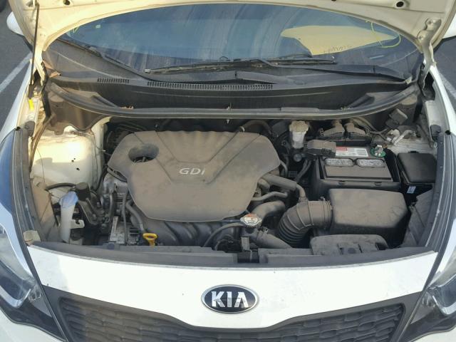 KNADM4A33E6397209 - 2014 KIA RIO LX WHITE photo 7