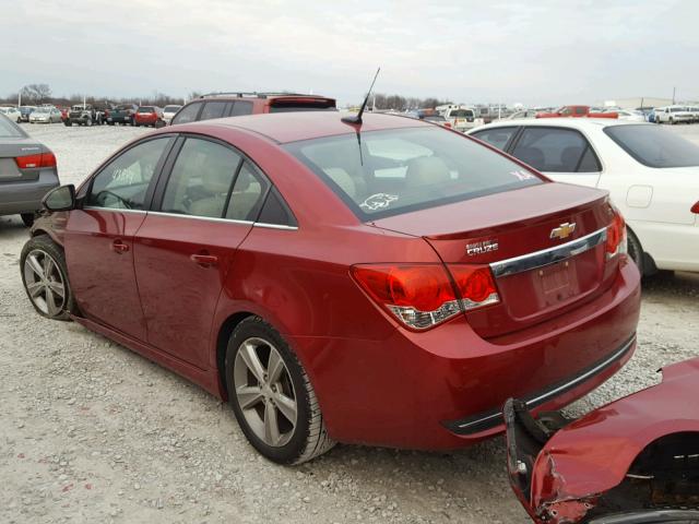 1G1PE5SB1D7145565 - 2013 CHEVROLET CRUZE LT RED photo 3