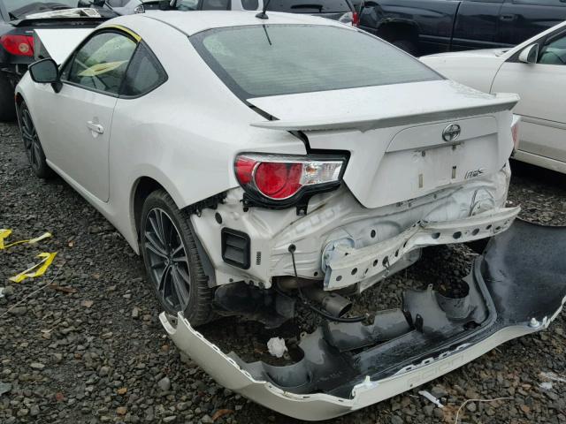 JF1ZNAA19D1719629 - 2013 TOYOTA SCION FR-S WHITE photo 3