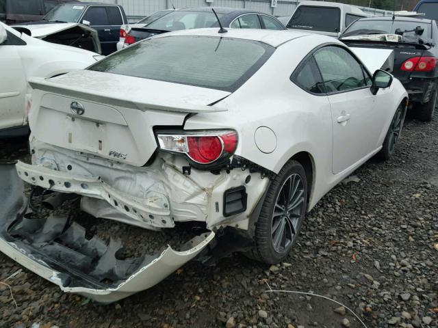 JF1ZNAA19D1719629 - 2013 TOYOTA SCION FR-S WHITE photo 4