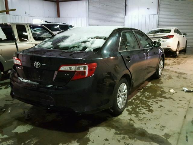 4T4BF1FK3DR285315 - 2013 TOYOTA CAMRY L BLACK photo 4