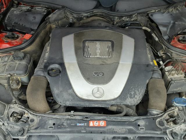 WDBRF52H36A845920 - 2006 MERCEDES-BENZ C GENERATI RED photo 7