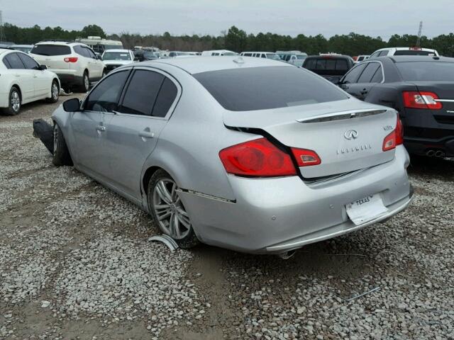 JN1CV6AR5BM400780 - 2011 INFINITI G37 SILVER photo 3