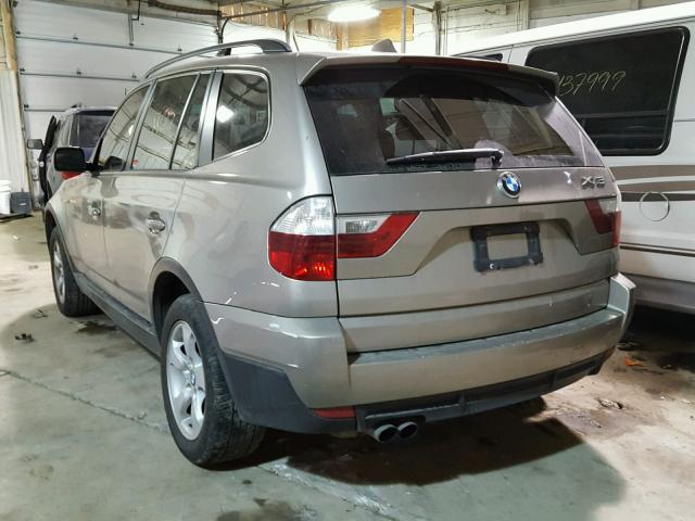 WBXPC93467WF07510 - 2007 BMW X3 3.0SI TAN photo 3