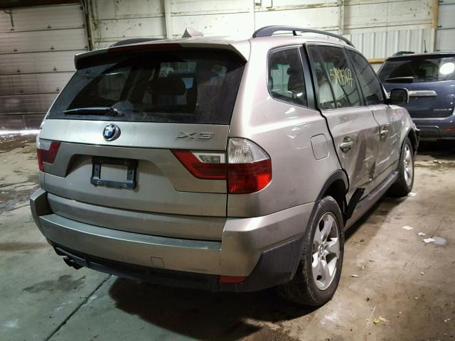 WBXPC93467WF07510 - 2007 BMW X3 3.0SI TAN photo 4