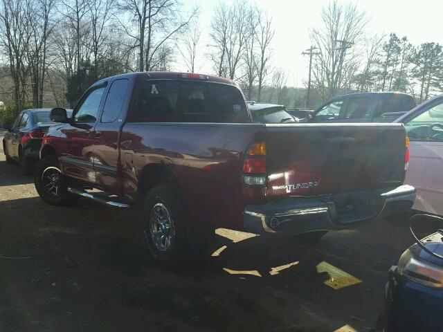 5TBRN34194S447421 - 2004 TOYOTA TUNDRA ACC RED photo 3