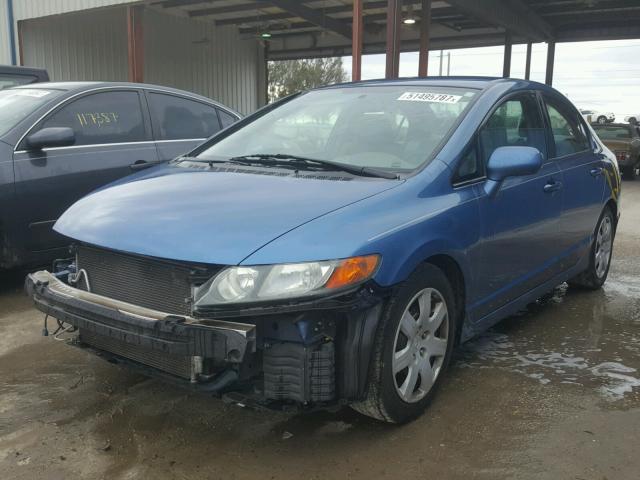 2HGFA16518H519275 - 2008 HONDA CIVIC LX BLUE photo 2