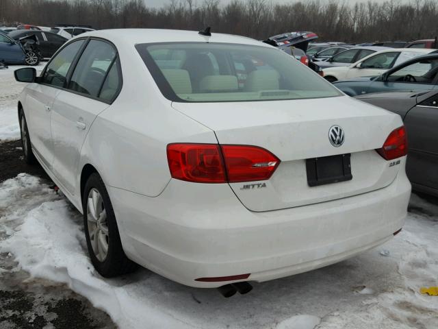 3VWDP7AJ1CM404923 - 2012 VOLKSWAGEN JETTA SE WHITE photo 3