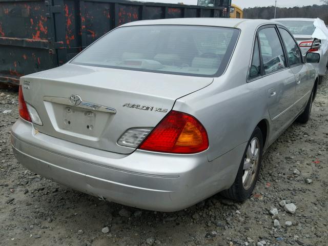 4T1BF28B5YU058405 - 2000 TOYOTA AVALON XL SILVER photo 4