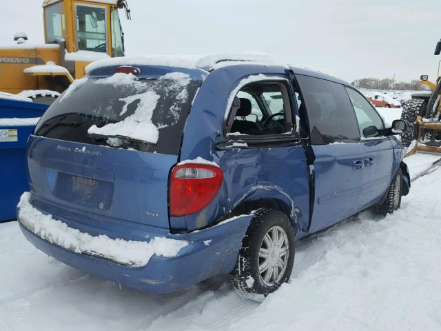 2D4GP44L37R344415 - 2007 DODGE GRAND CARA BLUE photo 4