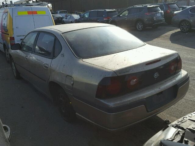 2G1WF55K459155849 - 2005 CHEVROLET IMPALA GOLD photo 3