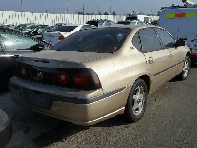 2G1WF55K459155849 - 2005 CHEVROLET IMPALA GOLD photo 4