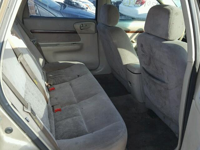 2G1WF55K459155849 - 2005 CHEVROLET IMPALA GOLD photo 6