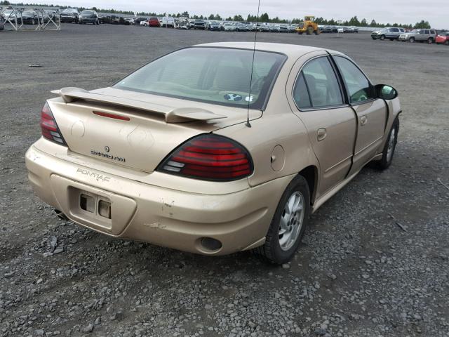 1G2NF52E74C132823 - 2004 PONTIAC GRAND AM S GOLD photo 4