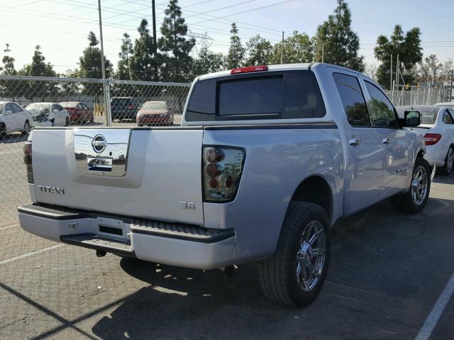 1N6AA07A15N530632 - 2005 NISSAN TITAN XE GRAY photo 4