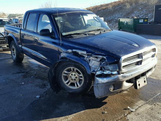 1D7HG48N04S505915 - 2004 DODGE DAKOTA QUA BLUE photo 2