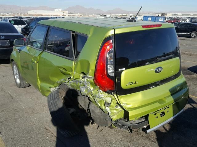 KNDJP3A58H7876734 - 2017 KIA SOUL + GREEN photo 3