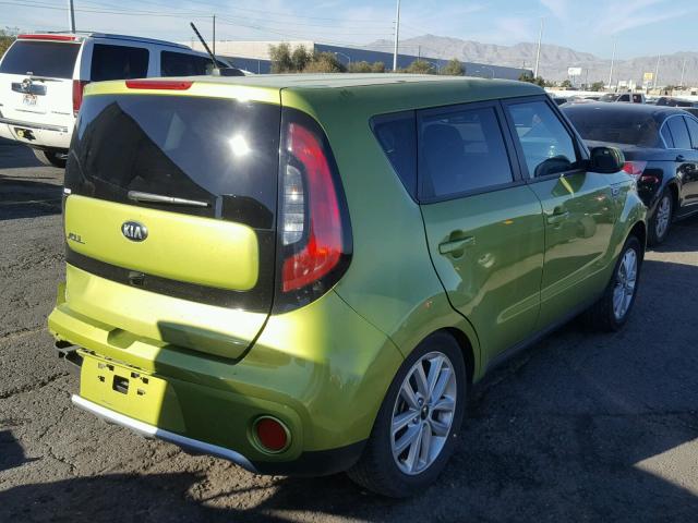 KNDJP3A58H7876734 - 2017 KIA SOUL + GREEN photo 4