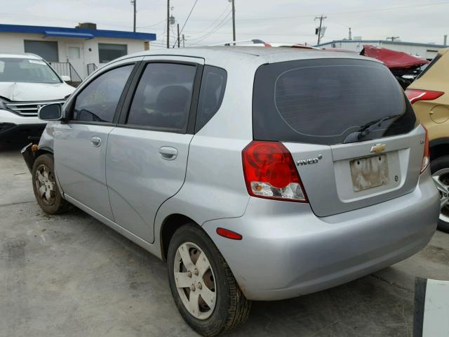 KL1TD66607B792205 - 2007 CHEVROLET AVEO BASE SILVER photo 3