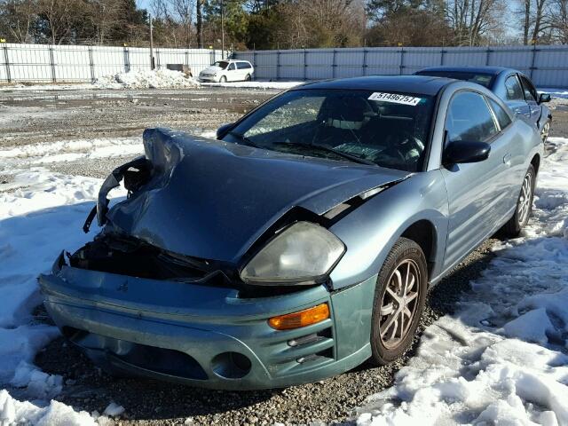 4A3AC44G0YE116885 - 2000 MITSUBISHI ECLIPSE GS GRAY photo 2