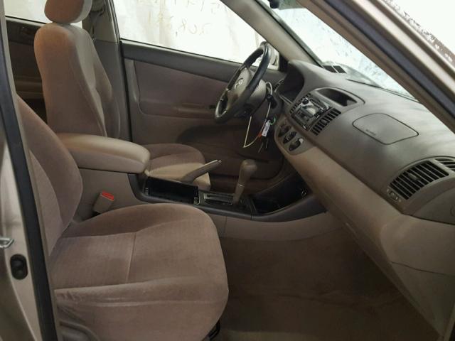 JTDBE32KX30191733 - 2003 TOYOTA CAMRY LE ოქროსფერი ფოტო 5