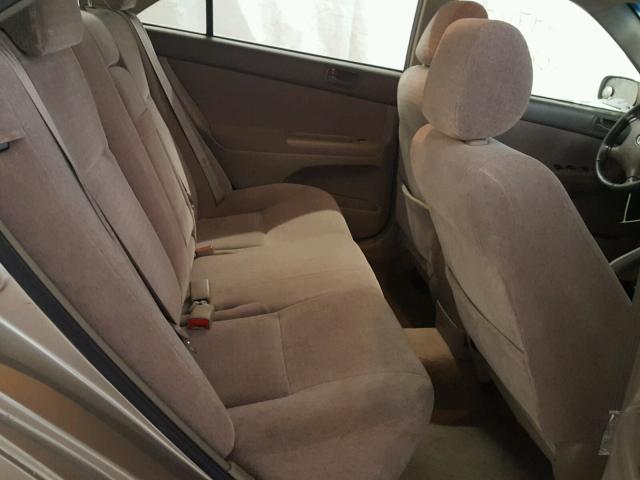 JTDBE32KX30191733 - 2003 TOYOTA CAMRY LE ოქროსფერი ფოტო 6