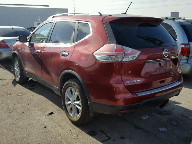 KNMAT2MV1GP620547 - 2016 NISSAN ROGUE S RED photo 3