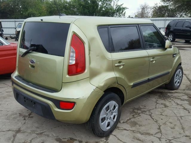 KNDJT2A5XC7464409 - 2012 KIA SOUL GREEN photo 4