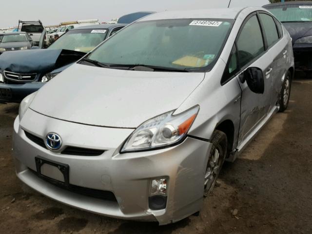 JTDKN3DUXA0041004 - 2010 TOYOTA PRIUS SILVER photo 2