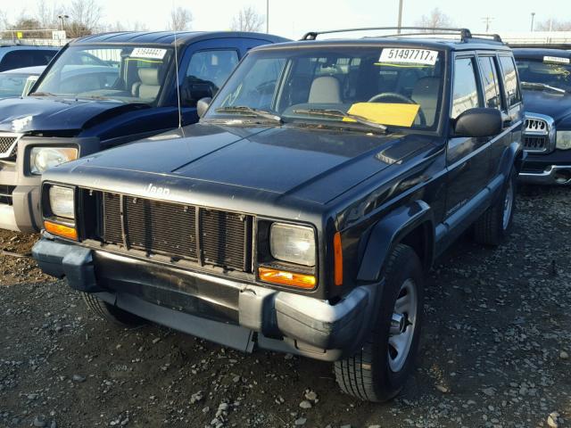 1J4FF68S4XL597576 - 1999 JEEP CHEROKEE S BLACK photo 2