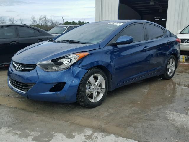 KMHDH4AE7DU997939 - 2013 HYUNDAI ELANTRA GL BLUE photo 2