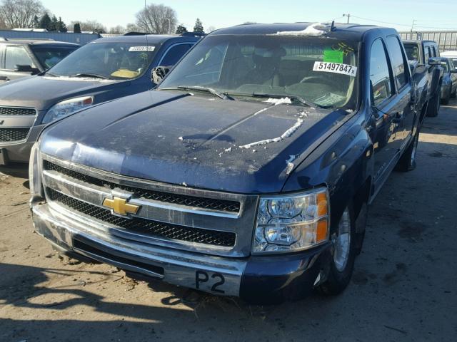 3GCPKSE34BG313610 - 2011 CHEVROLET SILVERADO BLUE photo 2