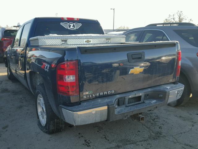 3GCPKSE34BG313610 - 2011 CHEVROLET SILVERADO BLUE photo 3