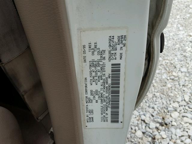 JT3VN29V7S0056901 - 1995 TOYOTA 4RUNNER VN WHITE photo 10