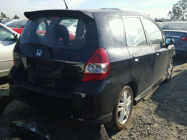 JHMGD38688S003840 - 2008 HONDA FIT SPORT BLACK photo 4