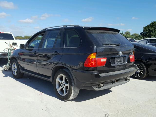 5UXFA53553LV82383 - 2003 BMW X5 3.0I BLACK photo 3