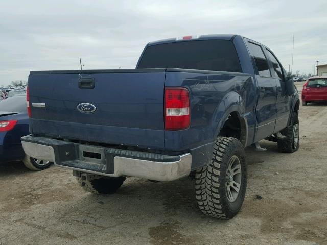 1FTPW14525KE97024 - 2005 FORD F150 SUPER BLUE photo 4