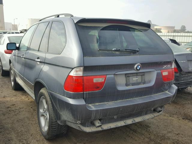 5UXFA53552LV70040 - 2002 BMW X5 3.0I GRAY photo 3