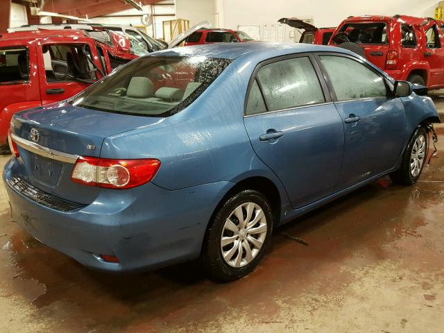 5YFBU4EE3DP193877 - 2013 TOYOTA COROLLA BA BLUE photo 4