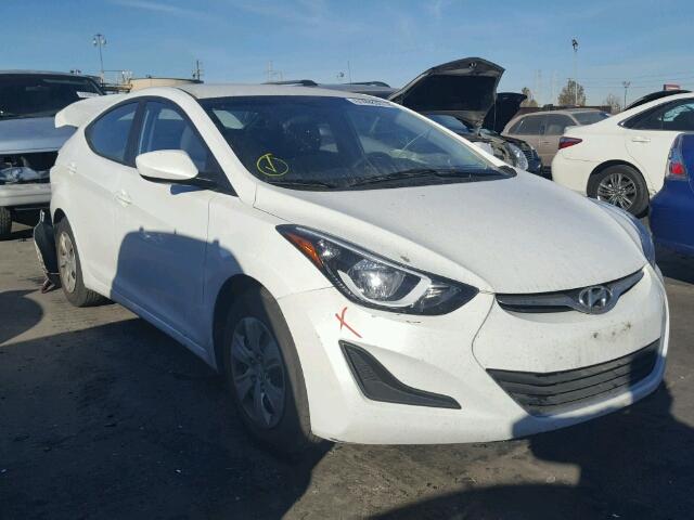 5NPDH4AE0GH673878 - 2016 HYUNDAI ELANTRA SE WHITE photo 1