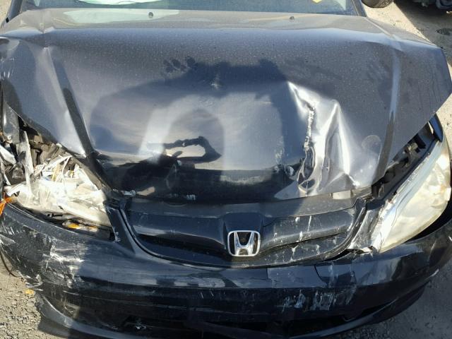 2HGES16545H587445 - 2005 HONDA CIVIC LX BLACK photo 7