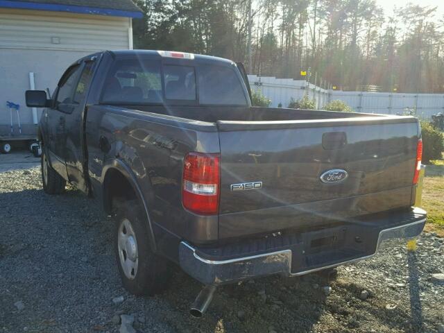 1FTPX14595FA72387 - 2005 FORD F150 GRAY photo 3