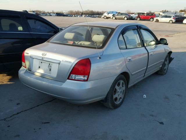 KMHDN45D12U346393 - 2002 HYUNDAI ELANTRA GL BEIGE photo 4