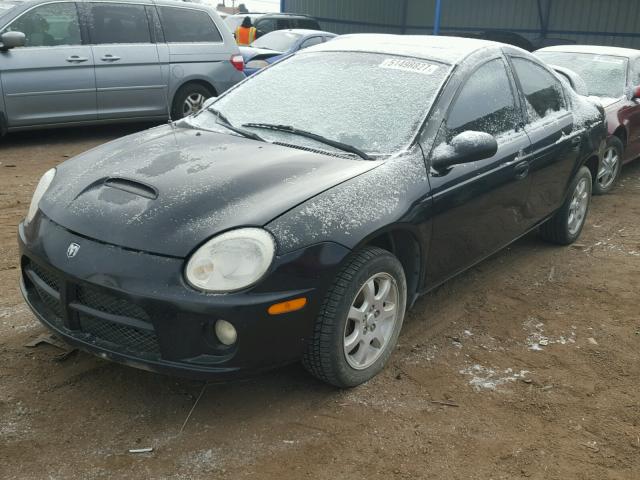 1B3ES56C75D235687 - 2005 DODGE NEON SXT BLACK photo 2